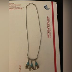 Sliver tone, turquoise custom necklace